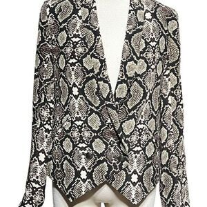 Twelfth Street by Cynthia Vincent Snakeskin Print Silk Blazer Size 4